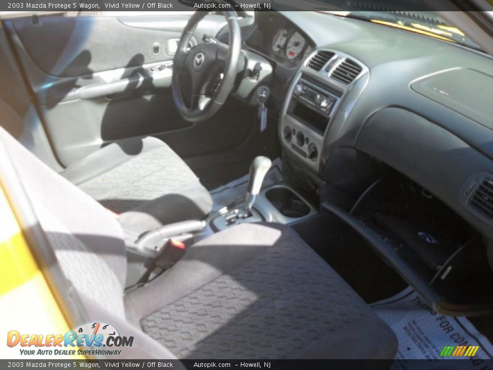2003 Mazda Protege 5 Wagon Vivid Yellow / Off Black Photo #10