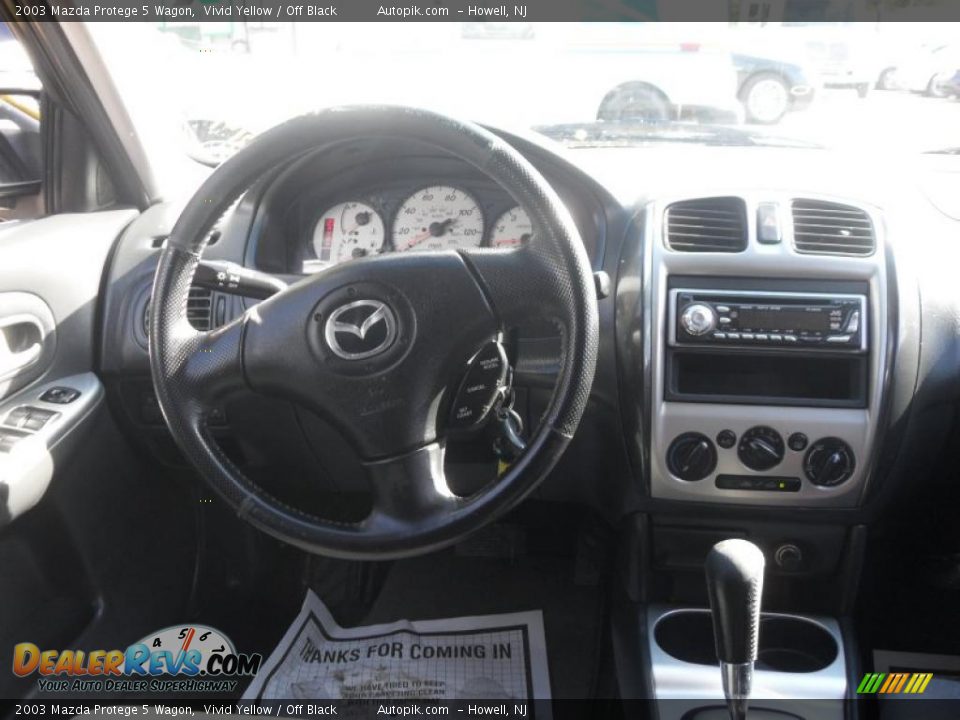 2003 Mazda Protege 5 Wagon Vivid Yellow / Off Black Photo #12