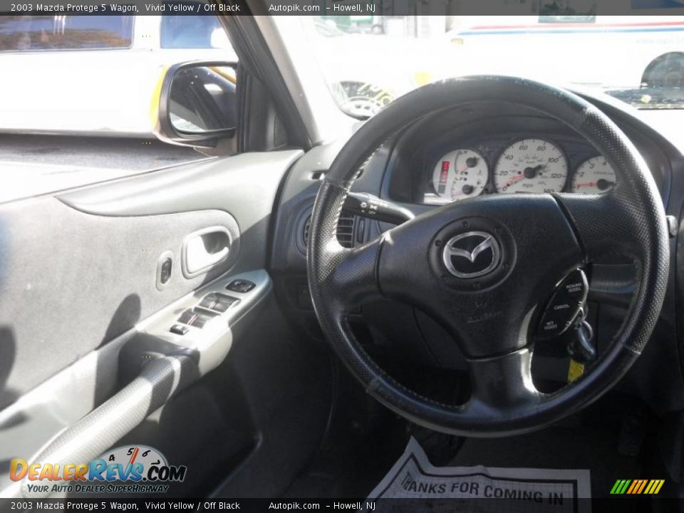 2003 Mazda Protege 5 Wagon Vivid Yellow / Off Black Photo #13