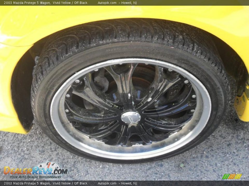 2003 Mazda Protege 5 Wagon Vivid Yellow / Off Black Photo #16