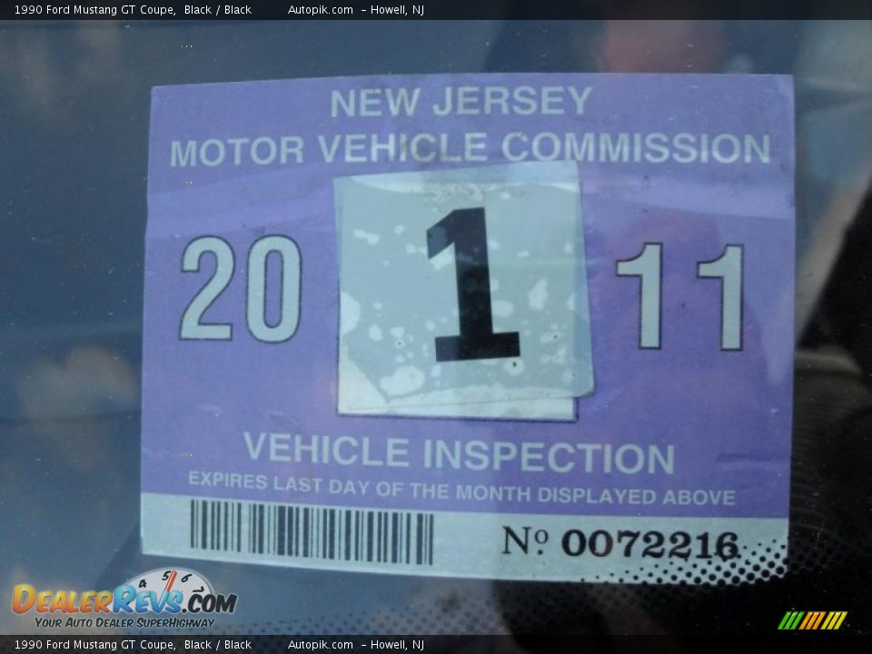 1990 Ford Mustang GT Coupe Black / Black Photo #13