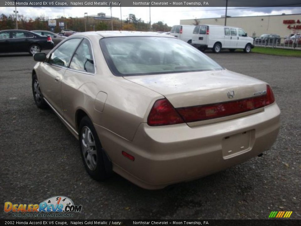 2002 Honda Accord EX V6 Coupe Naples Gold Metallic / Ivory Photo #4