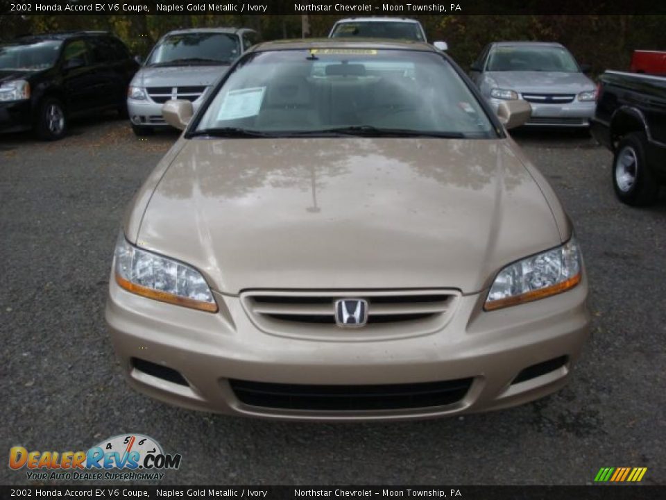 2002 Honda Accord EX V6 Coupe Naples Gold Metallic / Ivory Photo #6