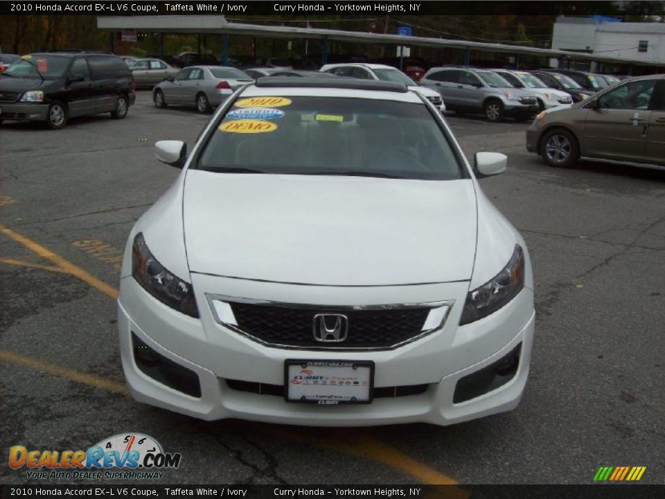 2010 Honda Accord EX-L V6 Coupe Taffeta White / Ivory Photo #3