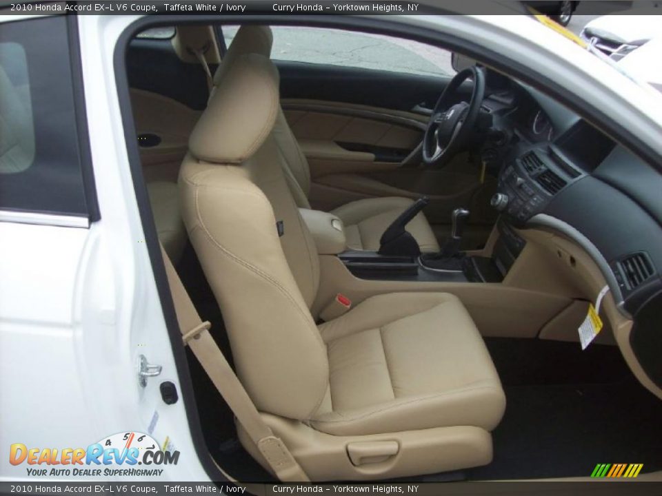 Ivory Interior - 2010 Honda Accord EX-L V6 Coupe Photo #15