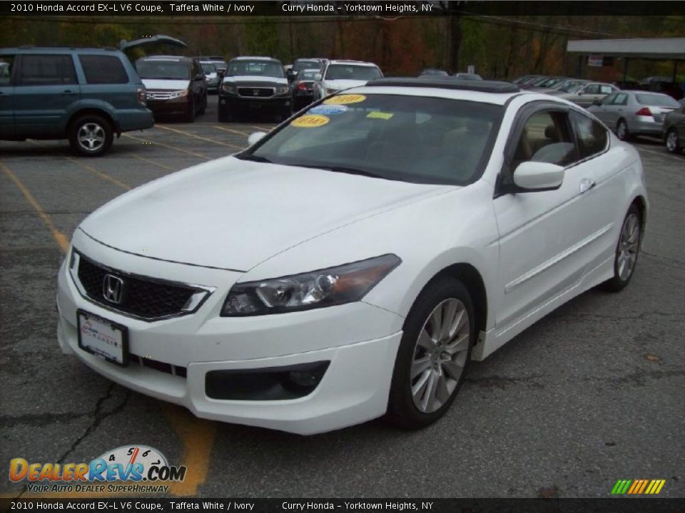 2010 Honda Accord EX-L V6 Coupe Taffeta White / Ivory Photo #22