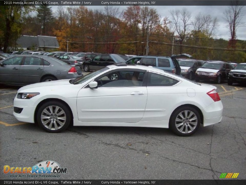 2010 Honda Accord EX-L V6 Coupe Taffeta White / Ivory Photo #25