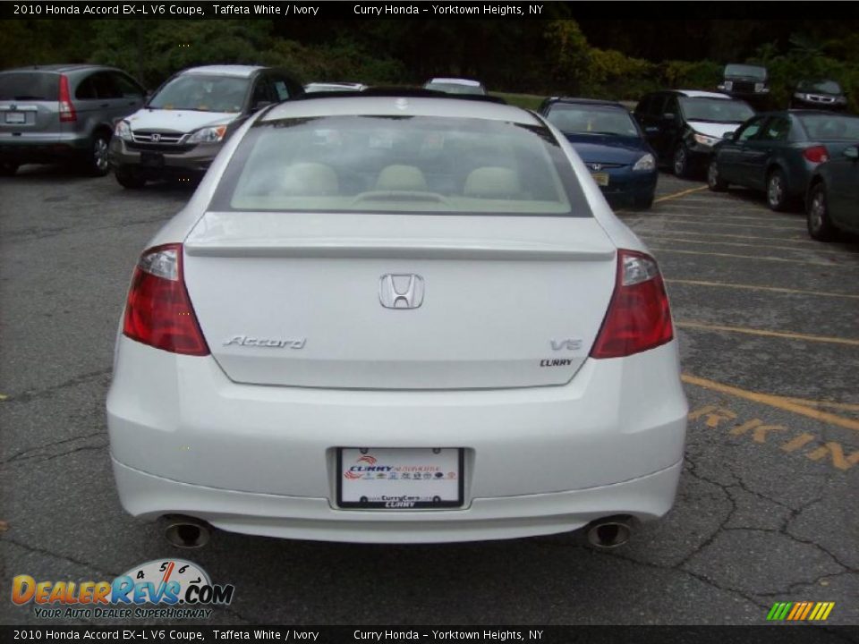 2010 Honda Accord EX-L V6 Coupe Taffeta White / Ivory Photo #26