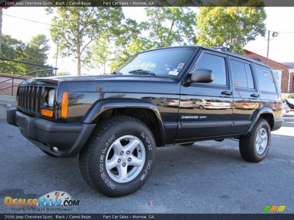 2000 Jeep Cherokee Sport Black / Camel Beige Photo #1