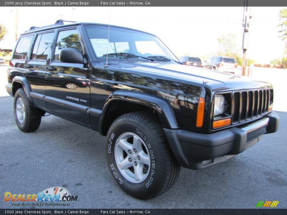 2000 Jeep Cherokee Sport Black / Camel Beige Photo #4