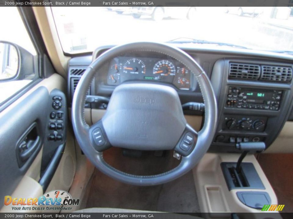 2000 Jeep Cherokee Sport Black / Camel Beige Photo #13