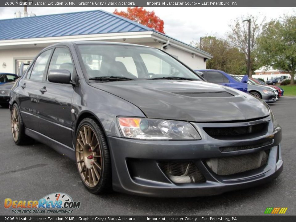 2006 Mitsubishi Lancer Evolution IX MR Graphite Gray / Black Alcantara Photo #16