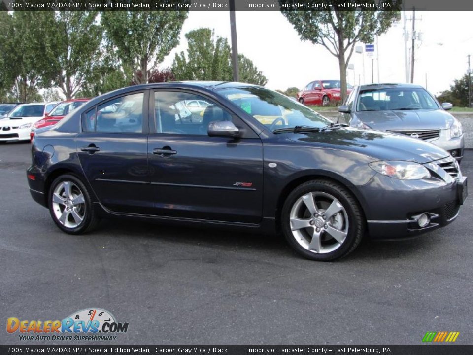 2005 Mazda MAZDA3 SP23 Special Edition Sedan Carbon Gray Mica / Black Photo #17