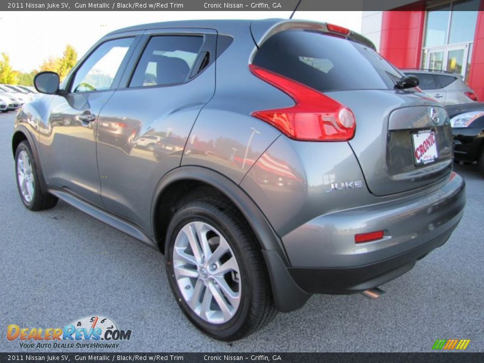 2011 Nissan Juke SV Gun Metallic / Black/Red w/Red Trim Photo #3