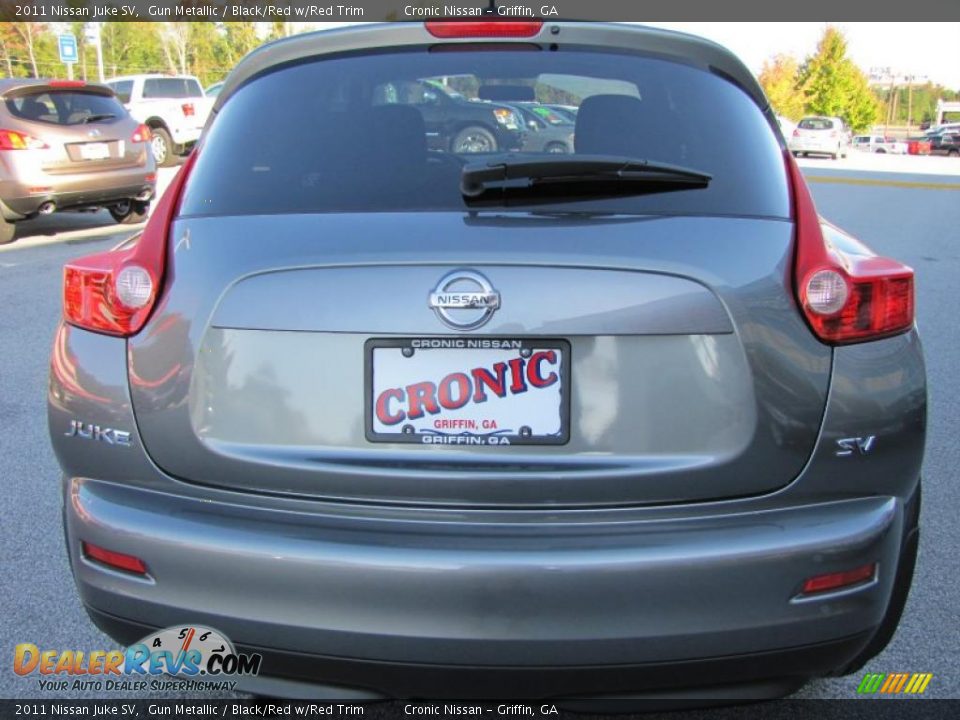 2011 Nissan Juke SV Gun Metallic / Black/Red w/Red Trim Photo #4