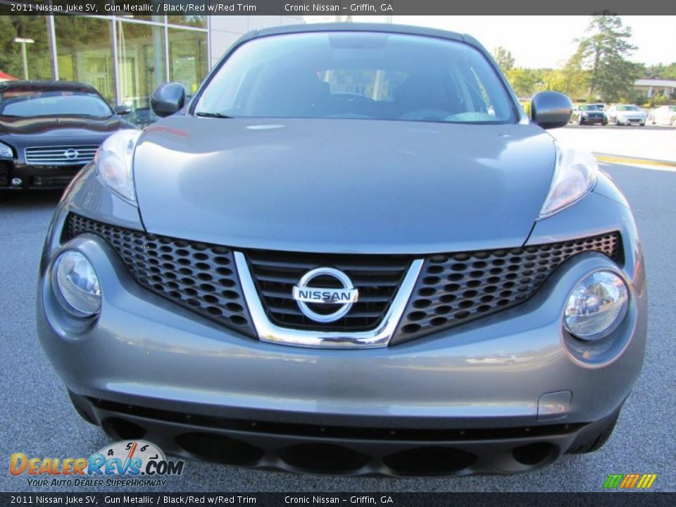 2011 Nissan Juke SV Gun Metallic / Black/Red w/Red Trim Photo #8