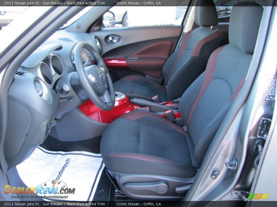 Black/Red w/Red Trim Interior - 2011 Nissan Juke SV Photo #10