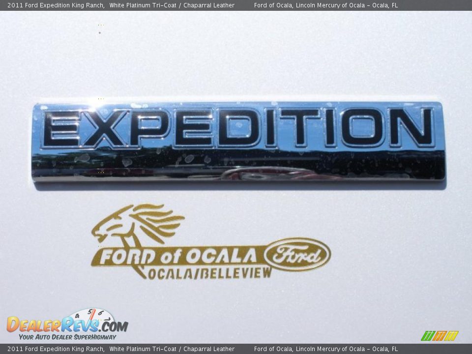 2011 Ford Expedition King Ranch White Platinum Tri-Coat / Chaparral Leather Photo #4