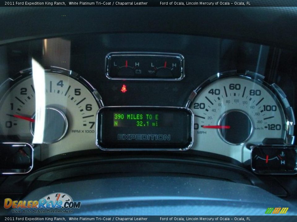 2011 Ford Expedition King Ranch White Platinum Tri-Coat / Chaparral Leather Photo #10