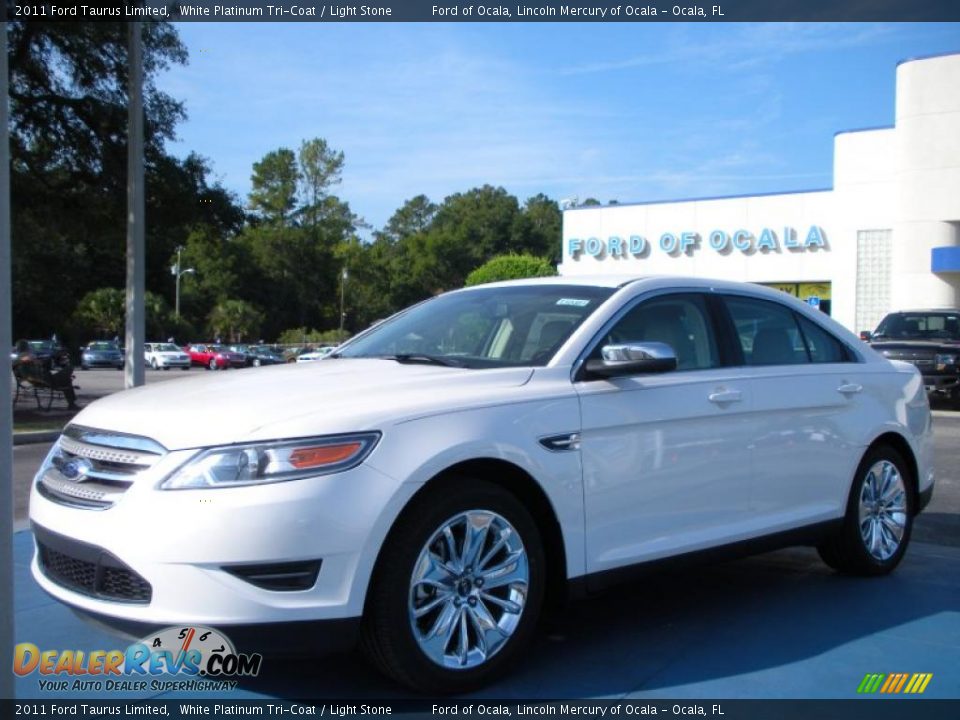 2011 Ford Taurus Limited White Platinum Tri-Coat / Light Stone Photo #1