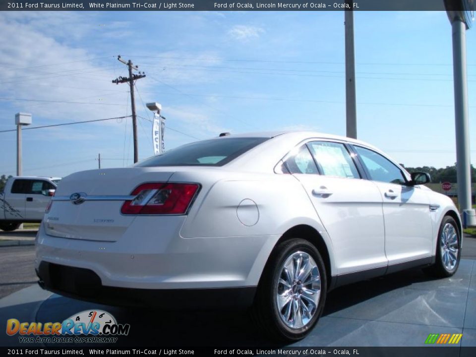 White Platinum Tri-Coat 2011 Ford Taurus Limited Photo #3