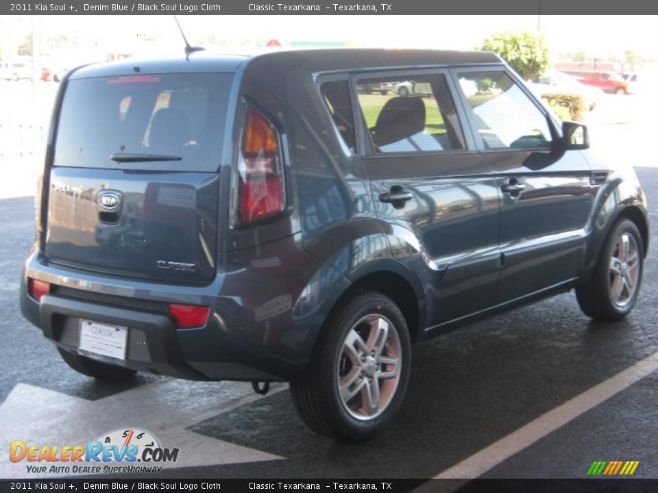 2011 Kia Soul + Denim Blue / Black Soul Logo Cloth Photo #5