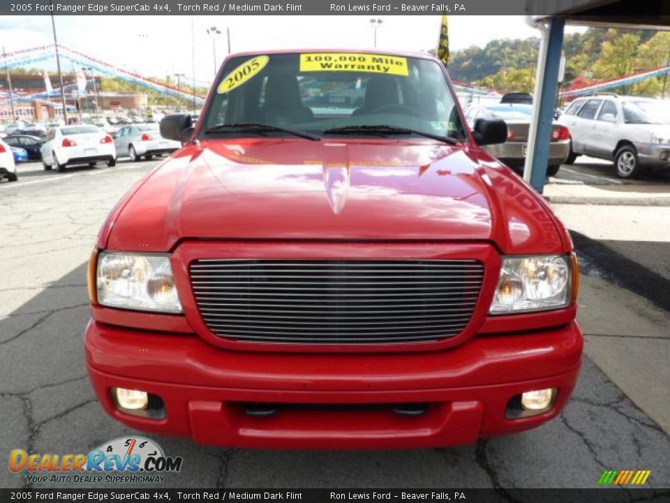 2005 Ford Ranger Edge SuperCab 4x4 Torch Red / Medium Dark Flint Photo #4