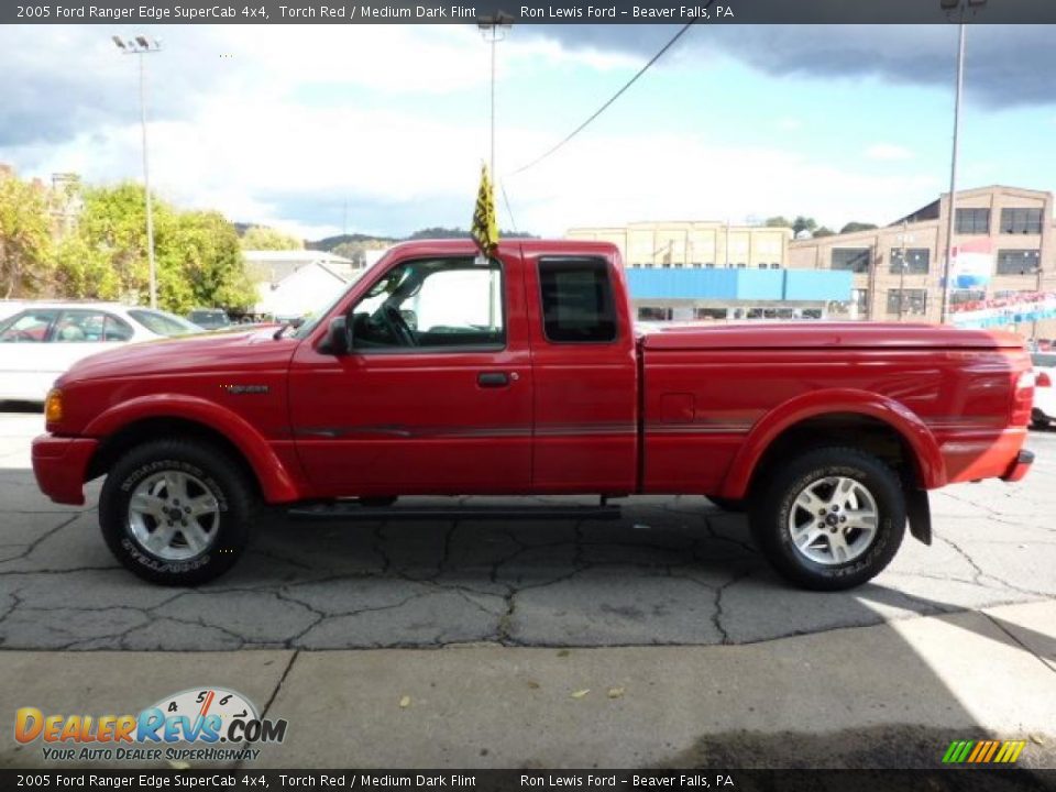 2005 Ford Ranger Edge SuperCab 4x4 Torch Red / Medium Dark Flint Photo #6