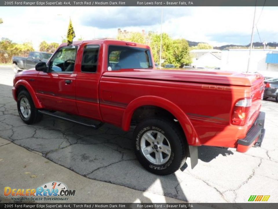 2005 Ford Ranger Edge SuperCab 4x4 Torch Red / Medium Dark Flint Photo #7