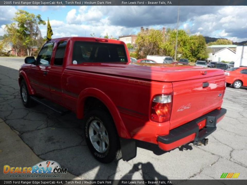 2005 Ford Ranger Edge SuperCab 4x4 Torch Red / Medium Dark Flint Photo #8