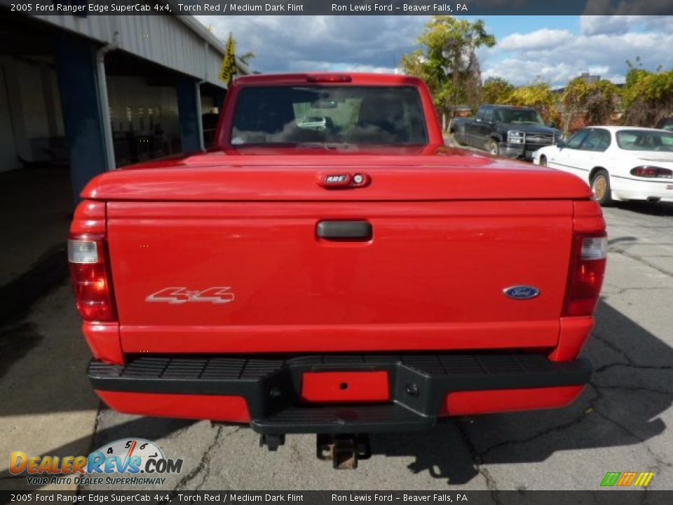 2005 Ford Ranger Edge SuperCab 4x4 Torch Red / Medium Dark Flint Photo #9