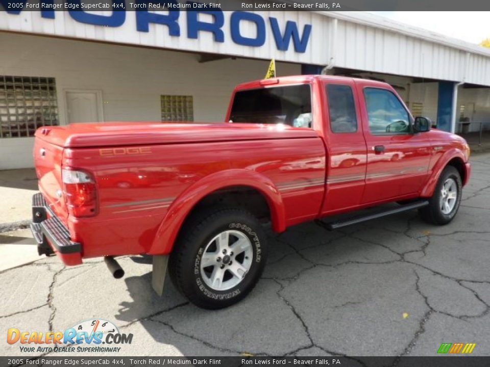 2005 Ford Ranger Edge SuperCab 4x4 Torch Red / Medium Dark Flint Photo #10