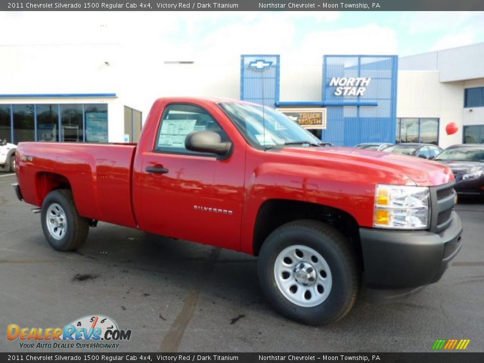 2011 Chevrolet Silverado 1500 Regular Cab 4x4 Victory Red / Dark Titanium Photo #1