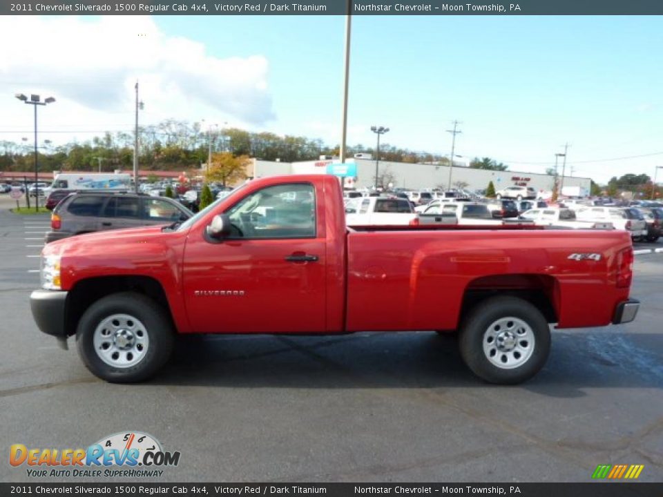 2011 Chevrolet Silverado 1500 Regular Cab 4x4 Victory Red / Dark Titanium Photo #4