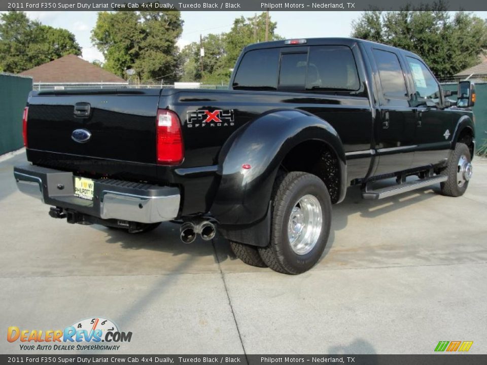 2011 Ford F350 Super Duty Lariat Crew Cab 4x4 Dually Tuxedo Black / Black Photo #3