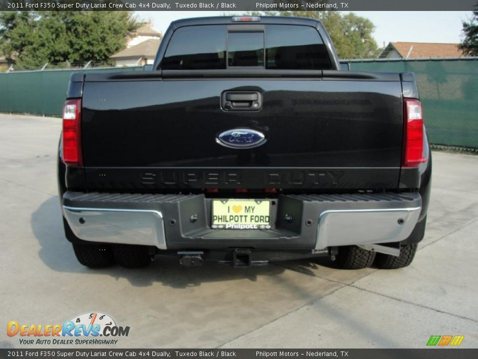 2011 Ford F350 Super Duty Lariat Crew Cab 4x4 Dually Tuxedo Black / Black Photo #4