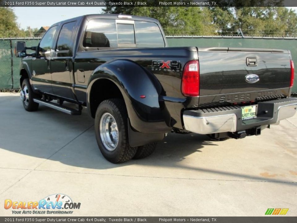 2011 Ford F350 Super Duty Lariat Crew Cab 4x4 Dually Tuxedo Black / Black Photo #5