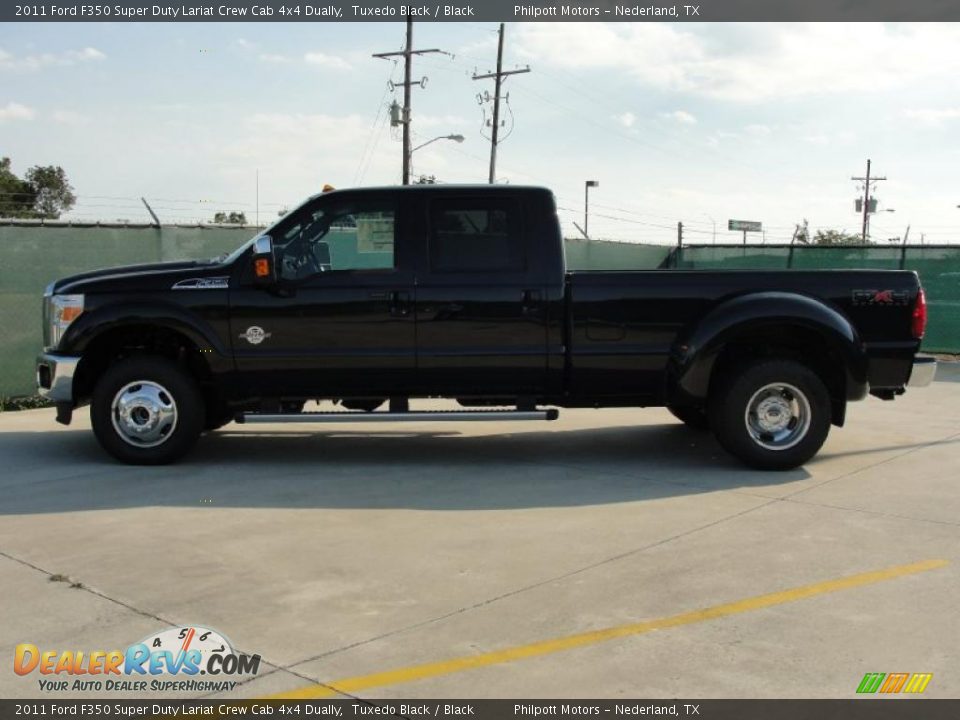2011 Ford F350 Super Duty Lariat Crew Cab 4x4 Dually Tuxedo Black / Black Photo #6