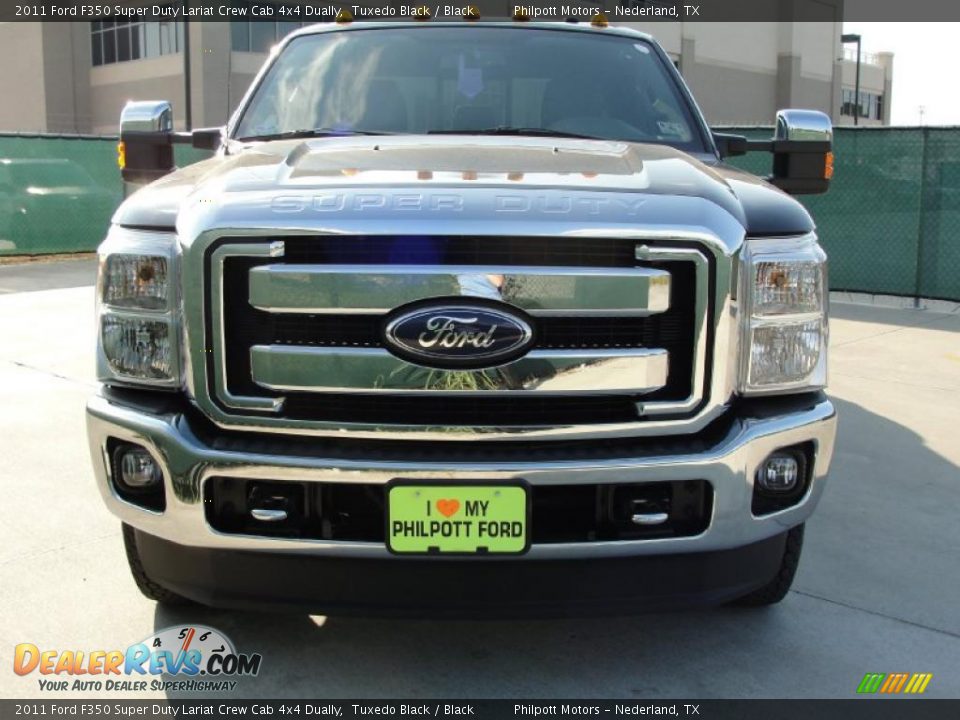 2011 Ford F350 Super Duty Lariat Crew Cab 4x4 Dually Tuxedo Black / Black Photo #8