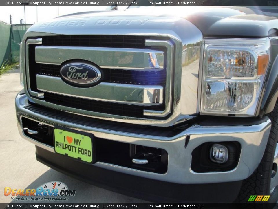2011 Ford F350 Super Duty Lariat Crew Cab 4x4 Dually Tuxedo Black / Black Photo #9