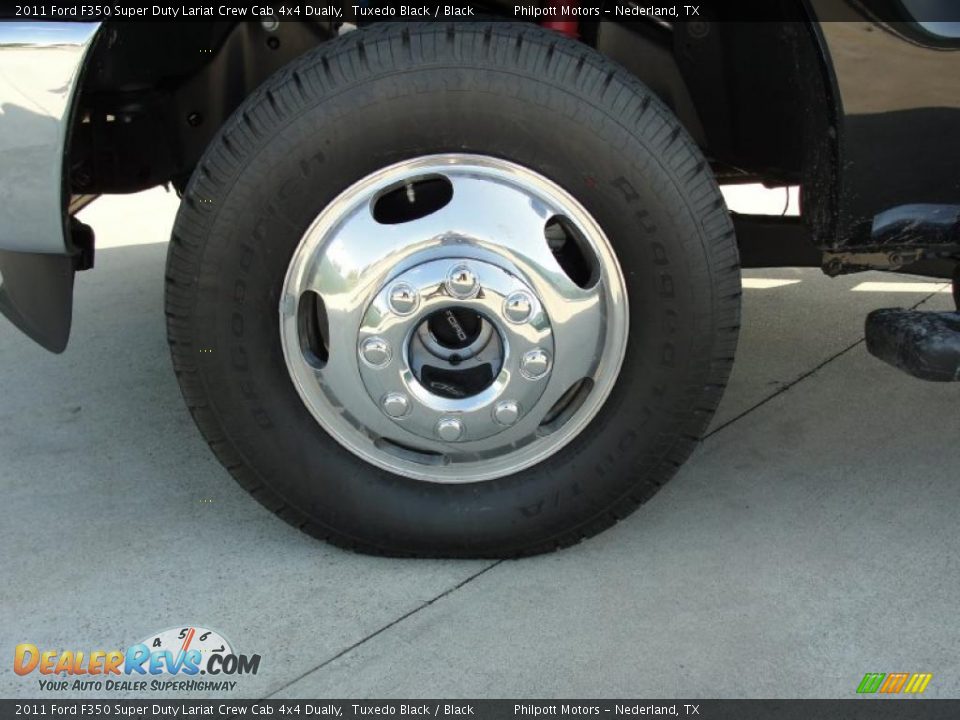 2011 Ford F350 Super Duty Lariat Crew Cab 4x4 Dually Tuxedo Black / Black Photo #10