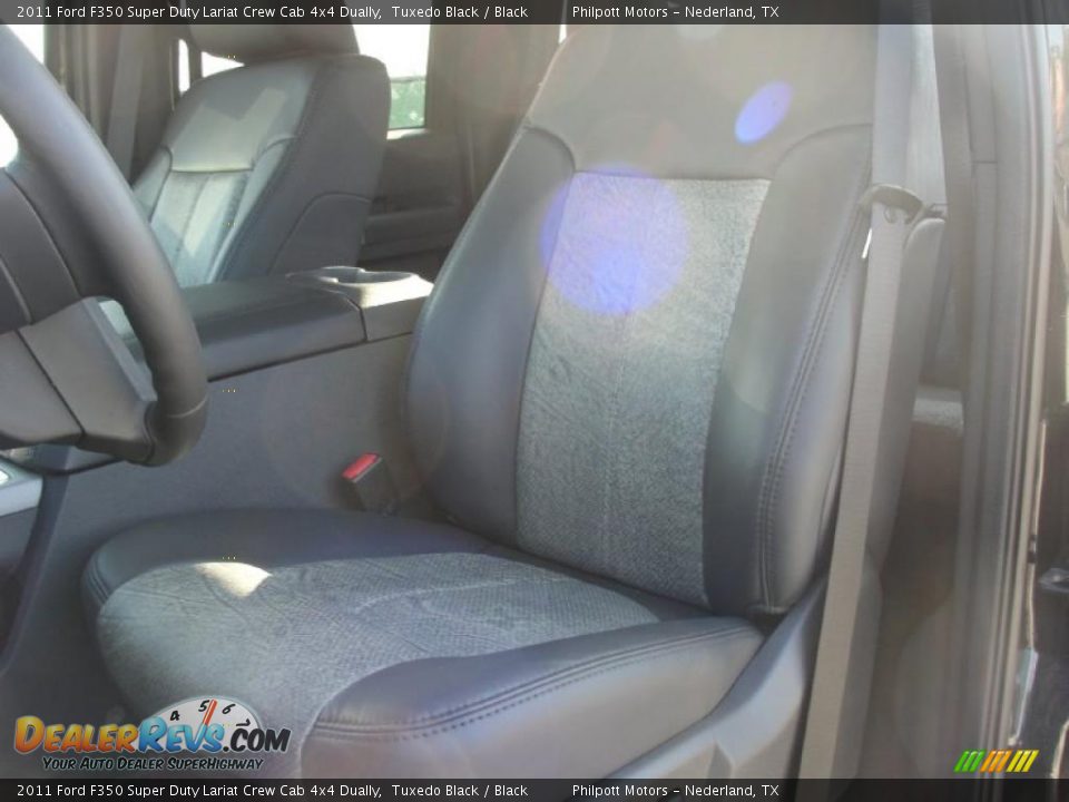 2011 Ford F350 Super Duty Lariat Crew Cab 4x4 Dually Tuxedo Black / Black Photo #25