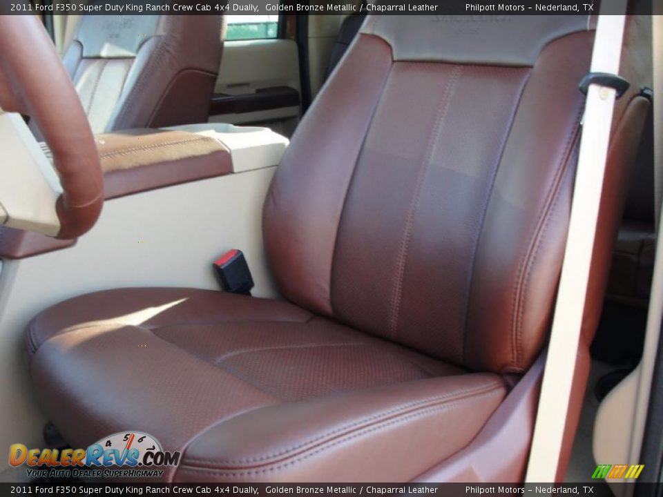 Chaparral Leather Interior - 2011 Ford F350 Super Duty King Ranch Crew Cab 4x4 Dually Photo #25