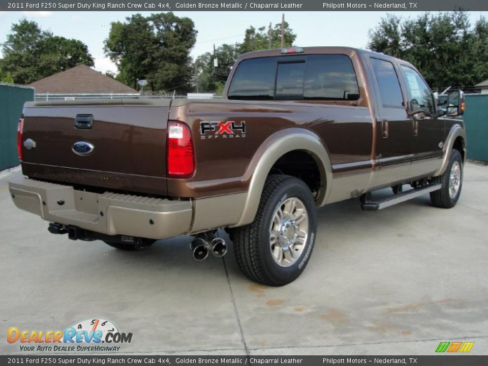 2011 Ford F250 Super Duty King Ranch Crew Cab 4x4 Golden Bronze Metallic / Chaparral Leather Photo #3