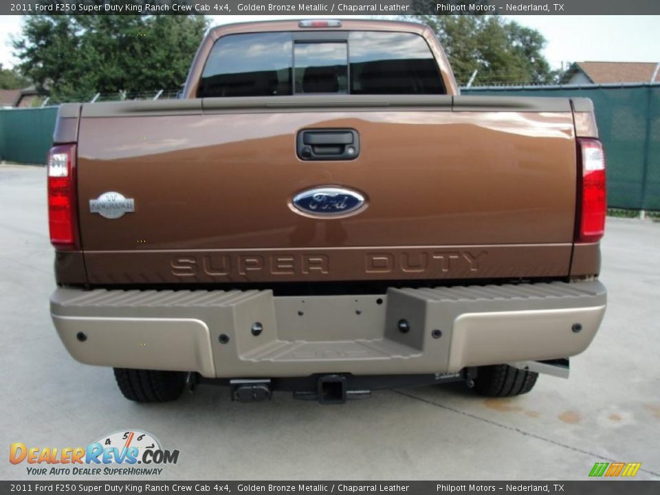 2011 Ford F250 Super Duty King Ranch Crew Cab 4x4 Golden Bronze Metallic / Chaparral Leather Photo #4