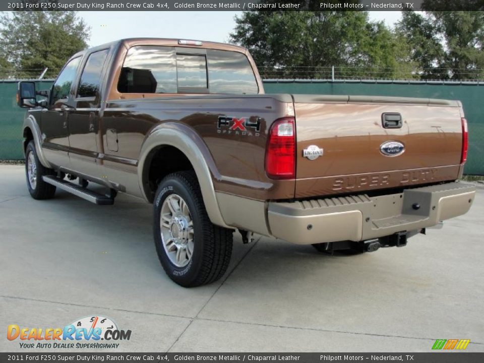 2011 Ford F250 Super Duty King Ranch Crew Cab 4x4 Golden Bronze Metallic / Chaparral Leather Photo #5
