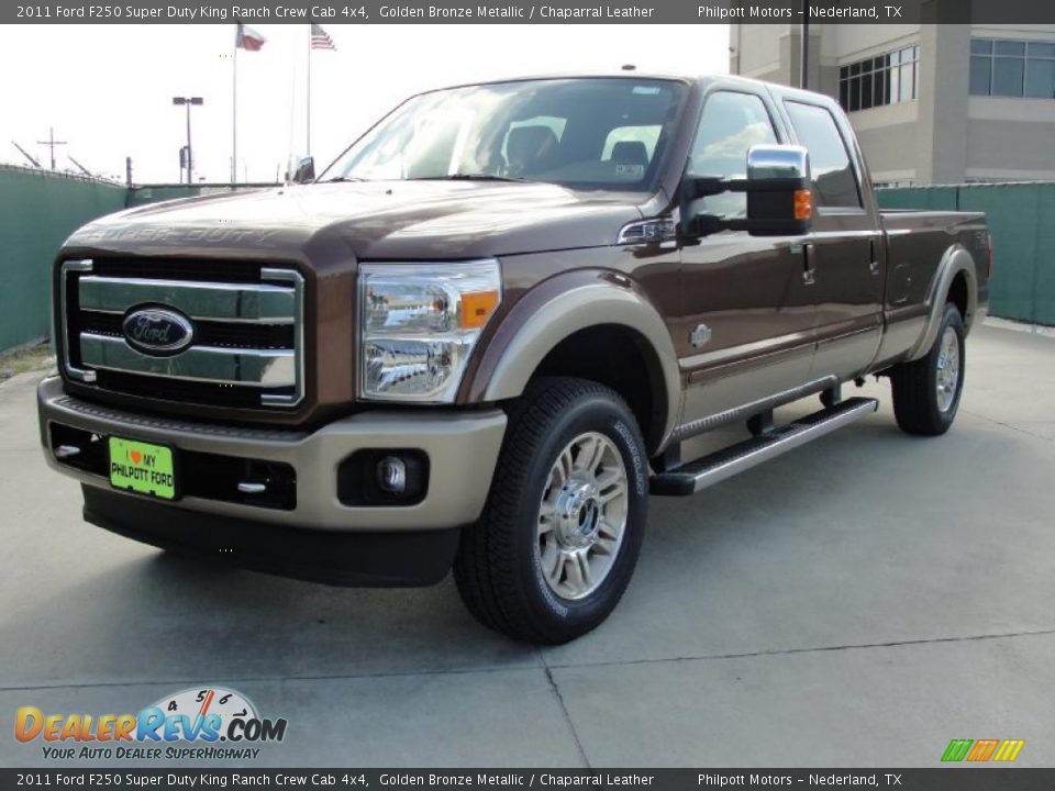 2011 Ford F250 Super Duty King Ranch Crew Cab 4x4 Golden Bronze Metallic / Chaparral Leather Photo #7