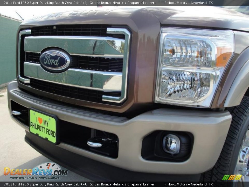 2011 Ford F250 Super Duty King Ranch Crew Cab 4x4 Golden Bronze Metallic / Chaparral Leather Photo #9