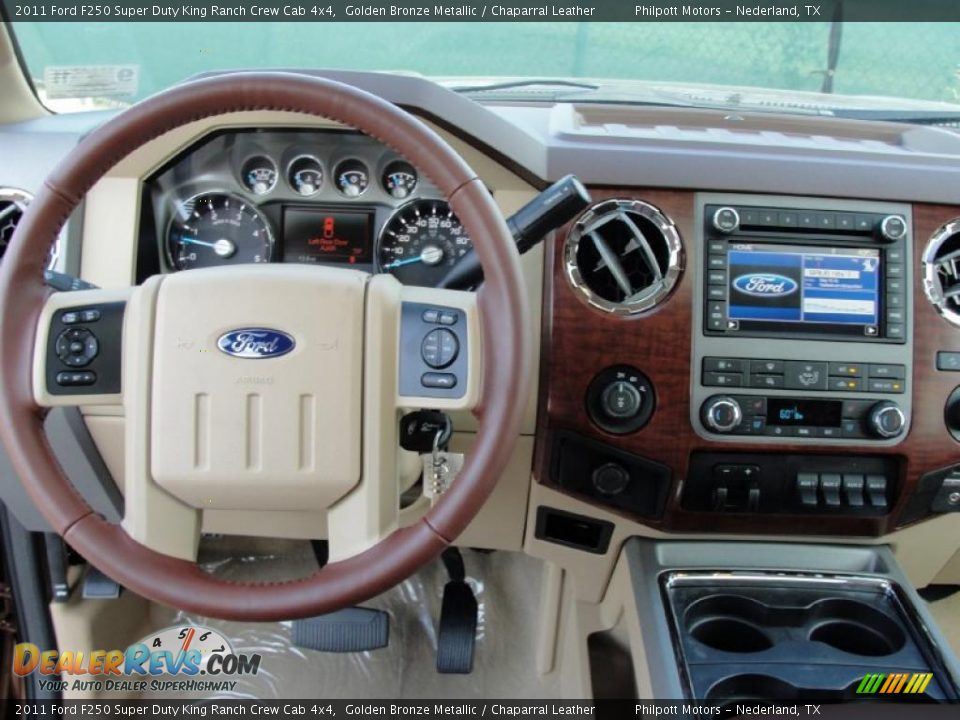 2011 Ford F250 Super Duty King Ranch Crew Cab 4x4 Golden Bronze Metallic / Chaparral Leather Photo #28