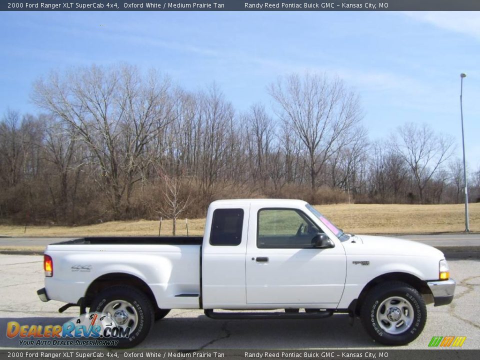 2000 Ford Ranger XLT SuperCab 4x4 Oxford White / Medium Prairie Tan Photo #1
